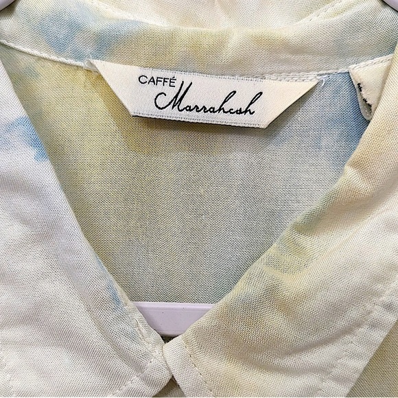 Caffe Marakesh Oversized Boxy Tie Dye Button Front Blouse Size Large - Picture 3 of 9